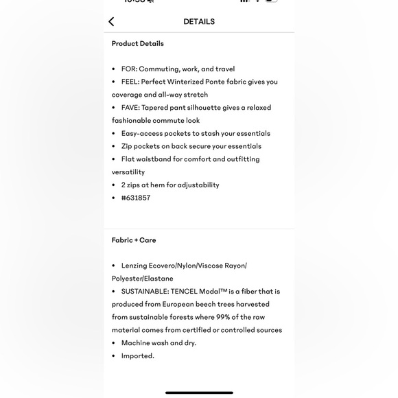 Athleta Vincent Heathered Pintuck Pant Carcoal Heather Gray Sz M NWT - Picture 9 of 9